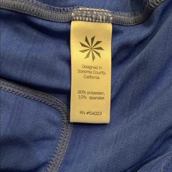 Athleta Pacifica Cap Sleeve 1/4 Zip Athletic Top in Blue Size S - Picture 7 of 8